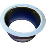 2-3/8" Wide Flange Round Outlet for 2"x3" Downpipe