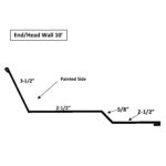 Hardy Rib- End Wall Flashing 10'