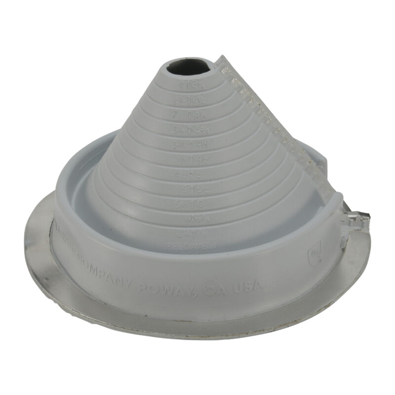 Retrofit EPDM Pipe Boot Flashing (Round) - #2 2" to 7-1/4"