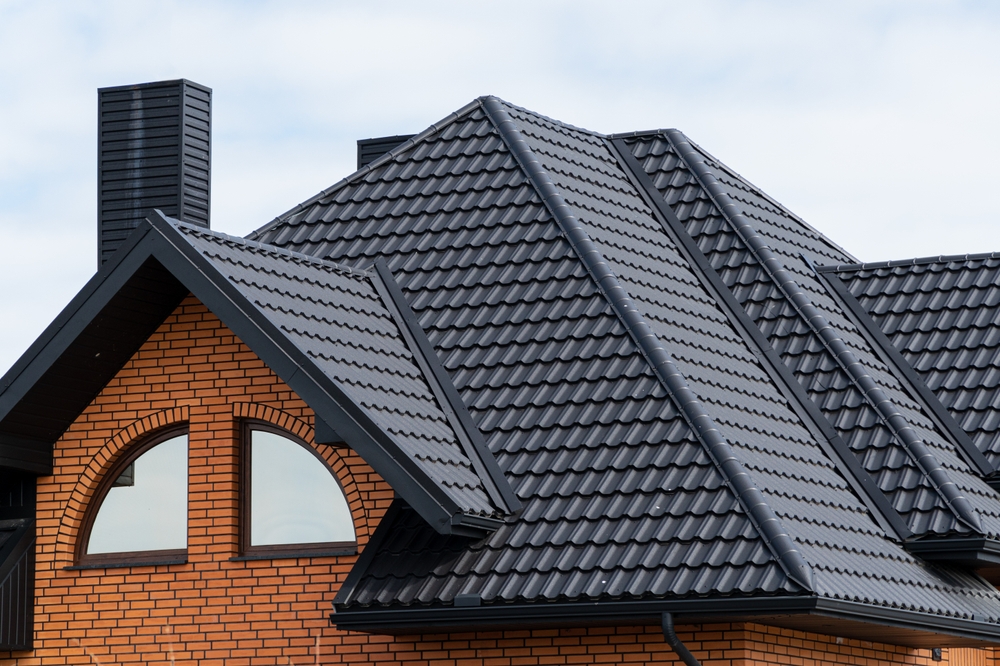 black popular metal roof