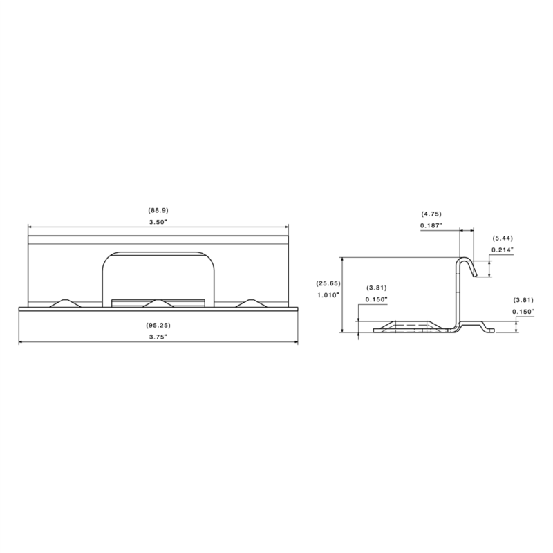 1" HC100 Snap Lock Clip (18ga Galvanized) - Image 2