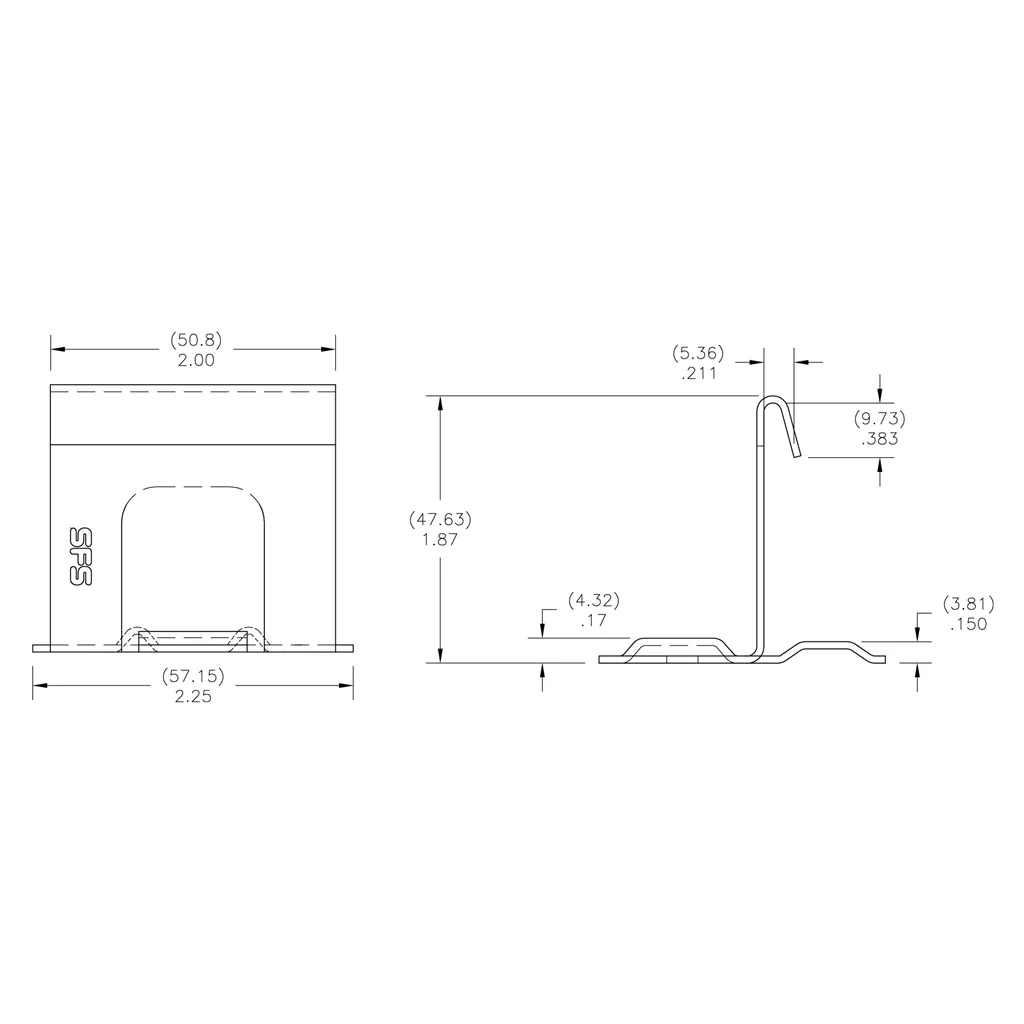 1-3/4" HC175 Snap Lock Clip (18ga Galv.) - Image 3